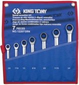Набор трещоточных дюймовых ключей KING TONY 12207SRN
