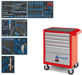 Набор инструментов в тележке King Tony 934-235AMR