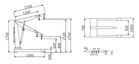 Кран гаражный не складной 1 тонна OMA-571