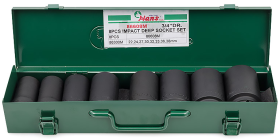 Набор длинных ударных головок 3/4 Hans 86608M