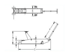 Домкрат подкатной, гидравлический 6 т Compac 6T-C