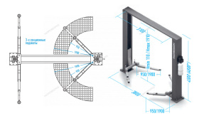 Подъемник двухстоечный 6 тонн Nordberg N4122H-6T