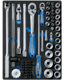 Набор торцевых головок 1/4"&1/2" King Tony 9-7560MRV01