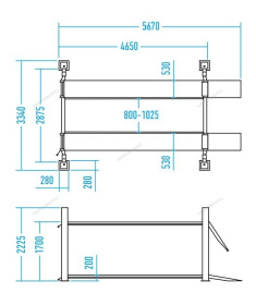 Четырехстоечный подъемник 4.5 тонн Nordberg 4445J_380V