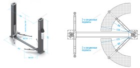 Подъемник автомобильный 4 тонны Nordberg N4120B-4B