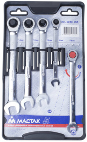 Набор трещоточных гаечных ключей МАСТАК 0213-05T