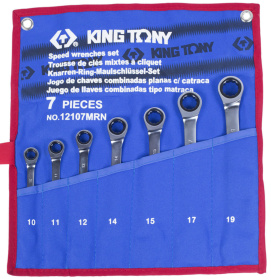 Набор трещоточных ключей KING TONY 12107MRN
