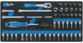 Набор торцевых головок 1/4" King Tony 9-2550MRV