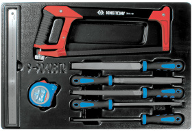 Набор напильников, рулетка и ножовка King Tony 9-90408TQ