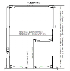 Подъемник двухстоечный 5 тонн LAUNCH TLT250AT(C)