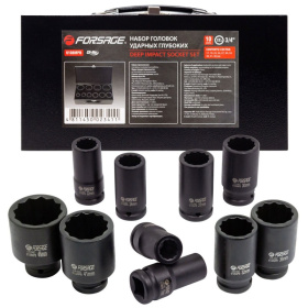 Набор головок ударных глубоких 3/4 Forsage F-6108MPB