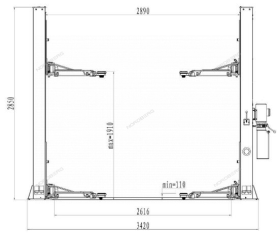 Подъемник двухстоечный 4т Nordberg N4120BM-4B_380V