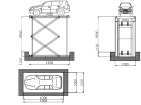 Подъемник ножничный 3 тонны Trommelberg TST350SL