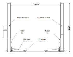 2-х стоечный подъемник 4 тонны Trommelberg ECO1140