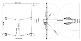 Подъемник двухстоечный 5,5 тонн Atis A255М