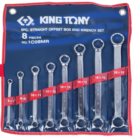 Набор накидных прямых ключей King Tony 1C08MR
